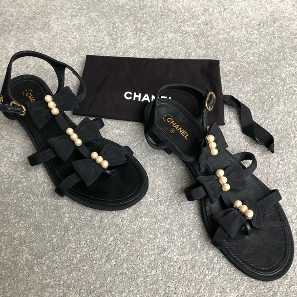 Chanel sandals / Size EU 38 / with dust bag. Authentic - Picture 4 of 7
